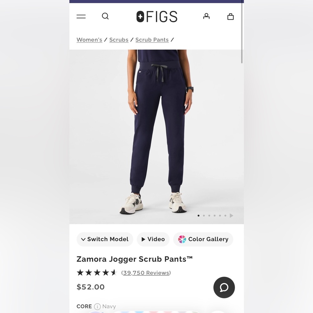 Figs Navy Jogger Scrub Pants